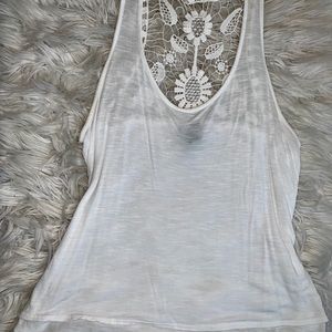 Lace open-back tank